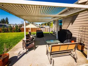 BIG PATIO...12 X 20...NICE MIX OF SUN AND SHADE