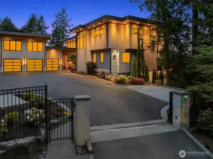 Exquisite Estate on a large .79 acre lot on a private dead end land overlooking Downtown Bellevue.