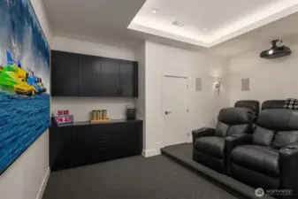 Theatre room on lower level.