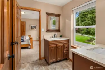 "Jack-n-Jill" Bathroom with double vanities between 3rd and 4th Bedrooms.  All doors throughout the home are solid core hardwood.