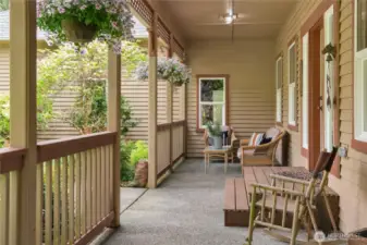 Covered entry porch ideal for morning coffee.
