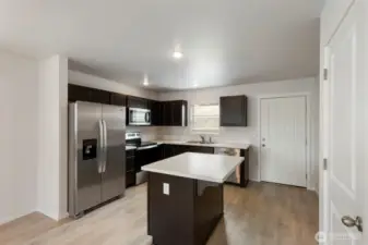 Big Island with bar seating space