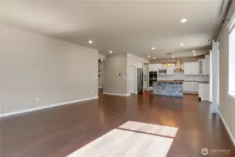 View from living room to your gourmat kitchen