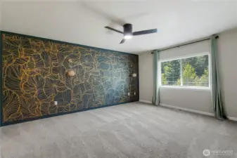 Primary bedroom with side lights