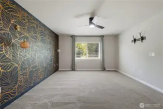 Spacious primary bedroom
