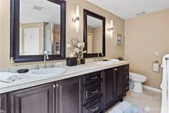 Primary Bathroom with huge 2 sink vanity