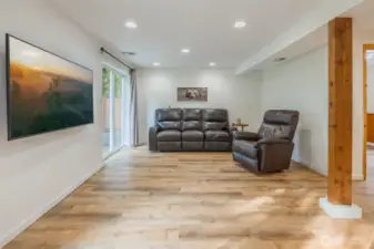 Family Room in daylight basement