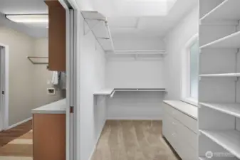 primary closet connects to laundry