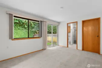 Family room with 3/4 bath