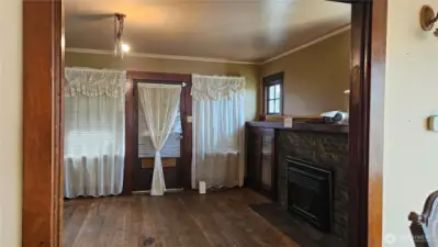 living room from dining room