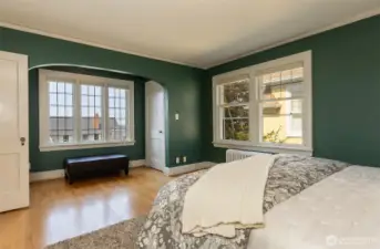 Junior suite with nice Western exposure includes marble three-quarter bath