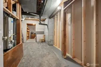 Downstairs storage room -- so much space!