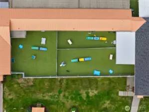 Another view of dog play grounds.