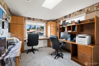 This large, spacious in-home office is the perfect retreat for focusing away from the hustle of the kennel and stables.