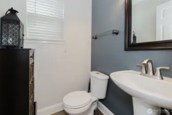 Guest half bath on main floor.