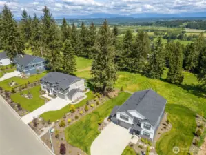 Aerial view of community.  Homes are set far apart, 75'-90' on average!