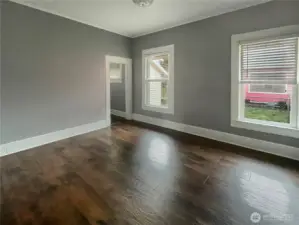 1st Bedroom with closet to the left on the main floor