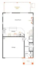 First floor showing included structural upgrades