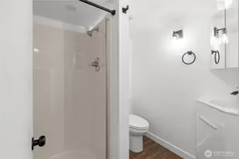 Lower level 3/4 bath