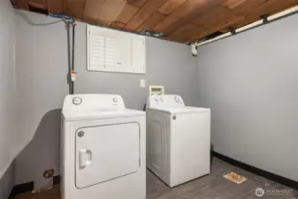 Lower level laundry room