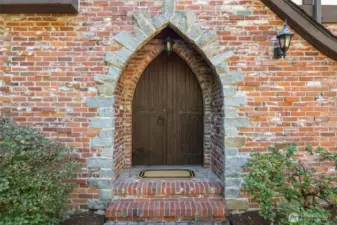 Cathedral carved antique door imported from England.