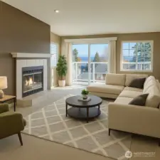 Virtually staged photo