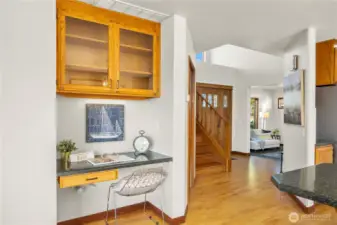 Office nook off kitchen