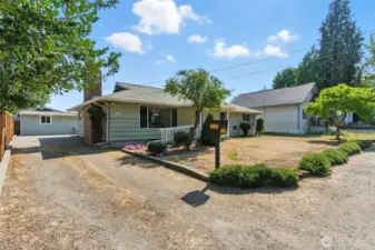 Plenty of parking in the driveway and in front of the home