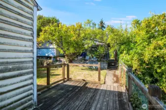 Looking from the home back towards the carport.