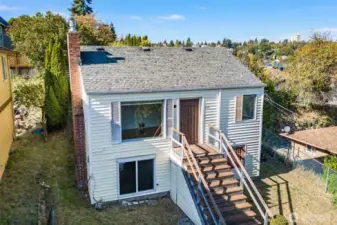 This is the front view of the home that faces 23rd Ave S.
