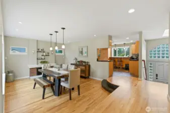 Dining Room w/ Fireplace