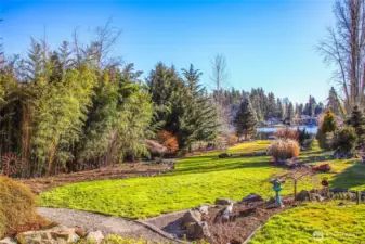 Mature cultivated landscaping / border gardens / planting beds