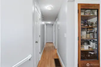 Hallway To Bedrooms & Full Bathroom