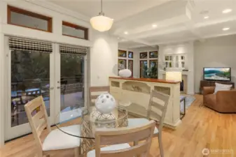 Cozy kitchen eating area right off the cooking space makes it really convenient for getting up to fetch "seconds."
