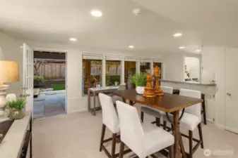 Walk in or out of the separate lower level entrance and you don't even need to disturb the folks upstairs.