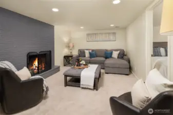Everything is cozy, convenient and so versatile in nature. You could even add a pool table and make this a Billard room!