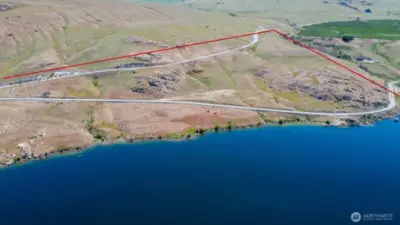 Land lines-estimated- goes into water