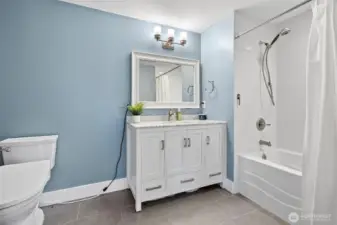 2nd bathroom is a full one.