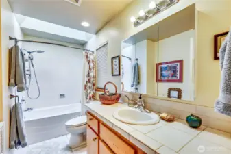 Ensuite bathroom off of the primary suite.