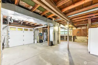 Attached Garage in the Basement