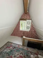 window fan and top of staircase