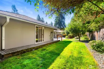 Back area off the Primary bedroom which is a part of the fenced backyard.