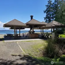 Covered picnic area at North Beach,