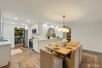dining and kitchen