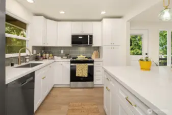 Tons of Cabinet space, built in pantry and HUGE Island make this a DREAM kitchen
