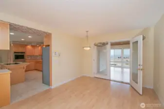 French doors to Sun Room.