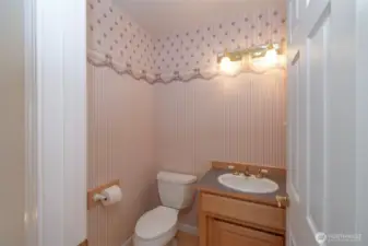 Half bath off entry.
