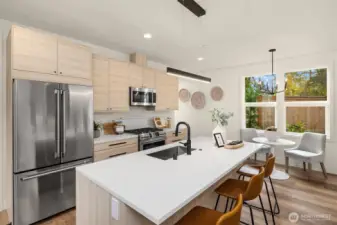 Beautiful kitchen with large island