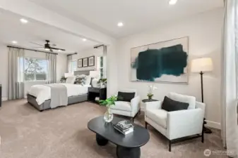 Model - Not actual home - Primary sitting room