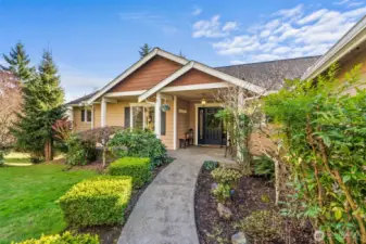 Beautiful walk way to entry